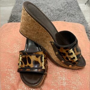 Tory Burch Leopard Clogs